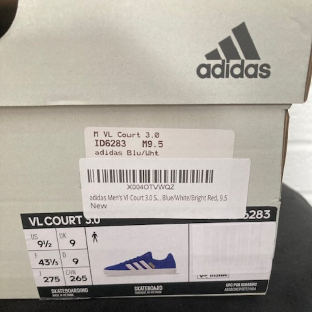 Brand new Adidas Mens Blue VL Court 3.0 Shoes - Men's 9.5 - Picture 9 of 9